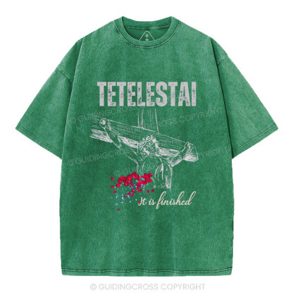 Tetelestai Christian Washed T-Shirt