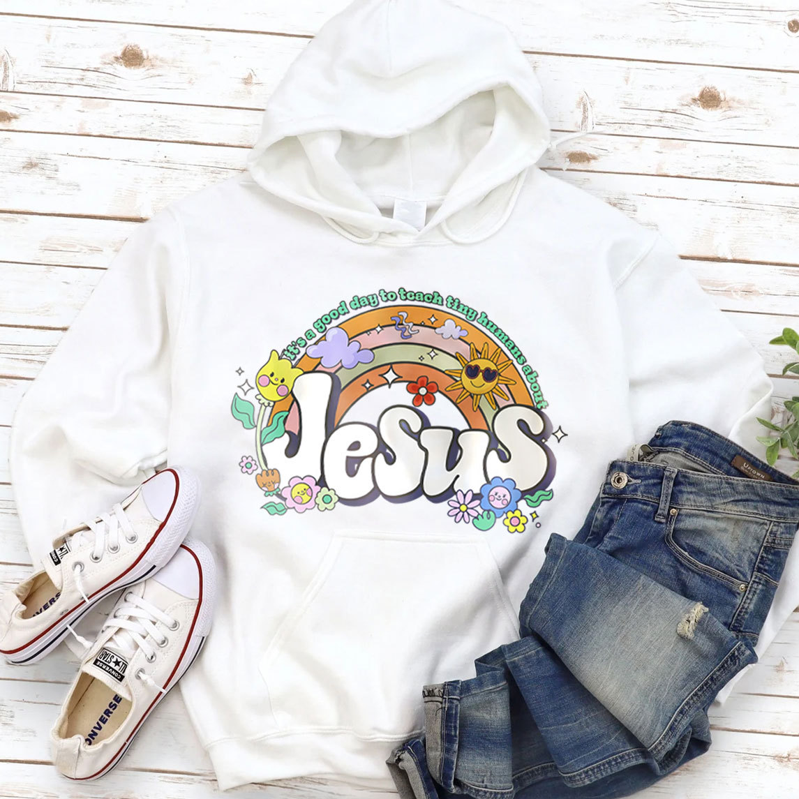 It's Good Day To Teach Tiny Humans About Jesus Christian Hoodie