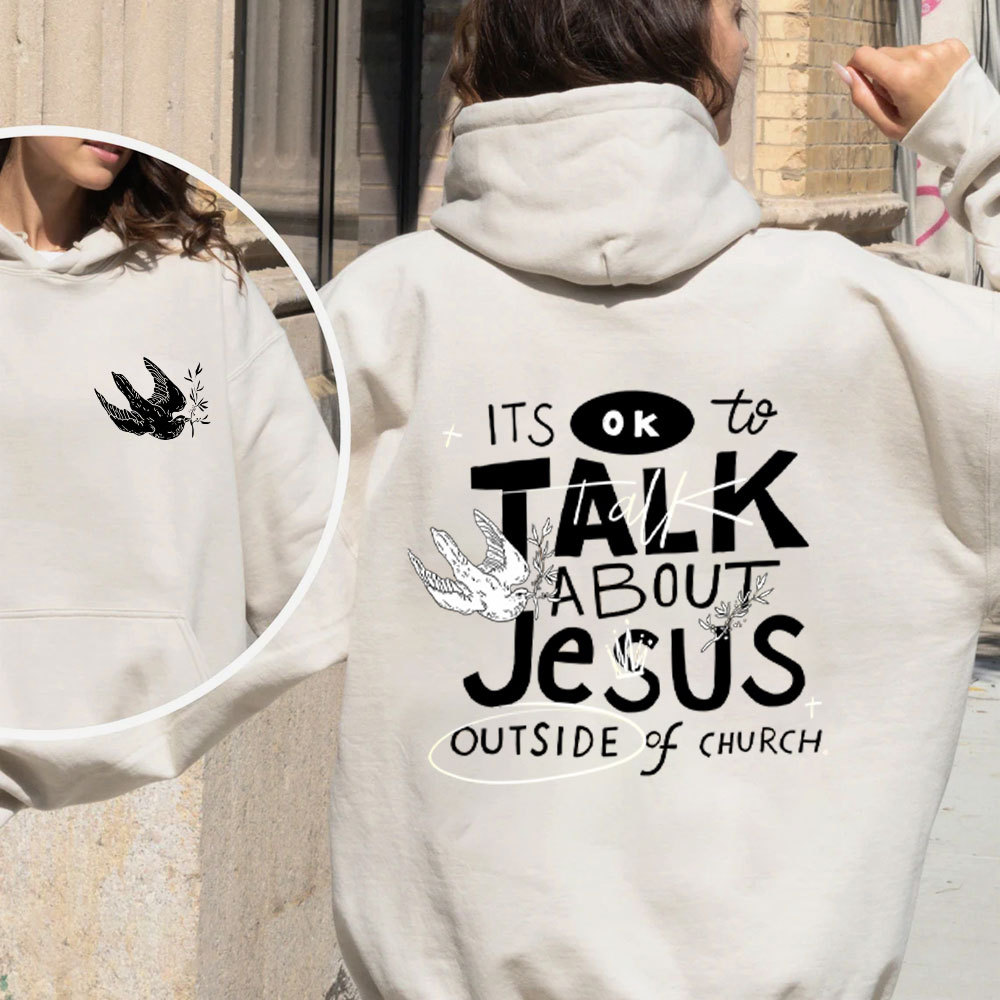 It's Ok To Talk About Jesus Christian Fleece Hoodie Set