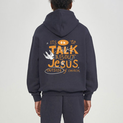It's Ok To Talk About Jesus Christian Fleece Hoodie Set