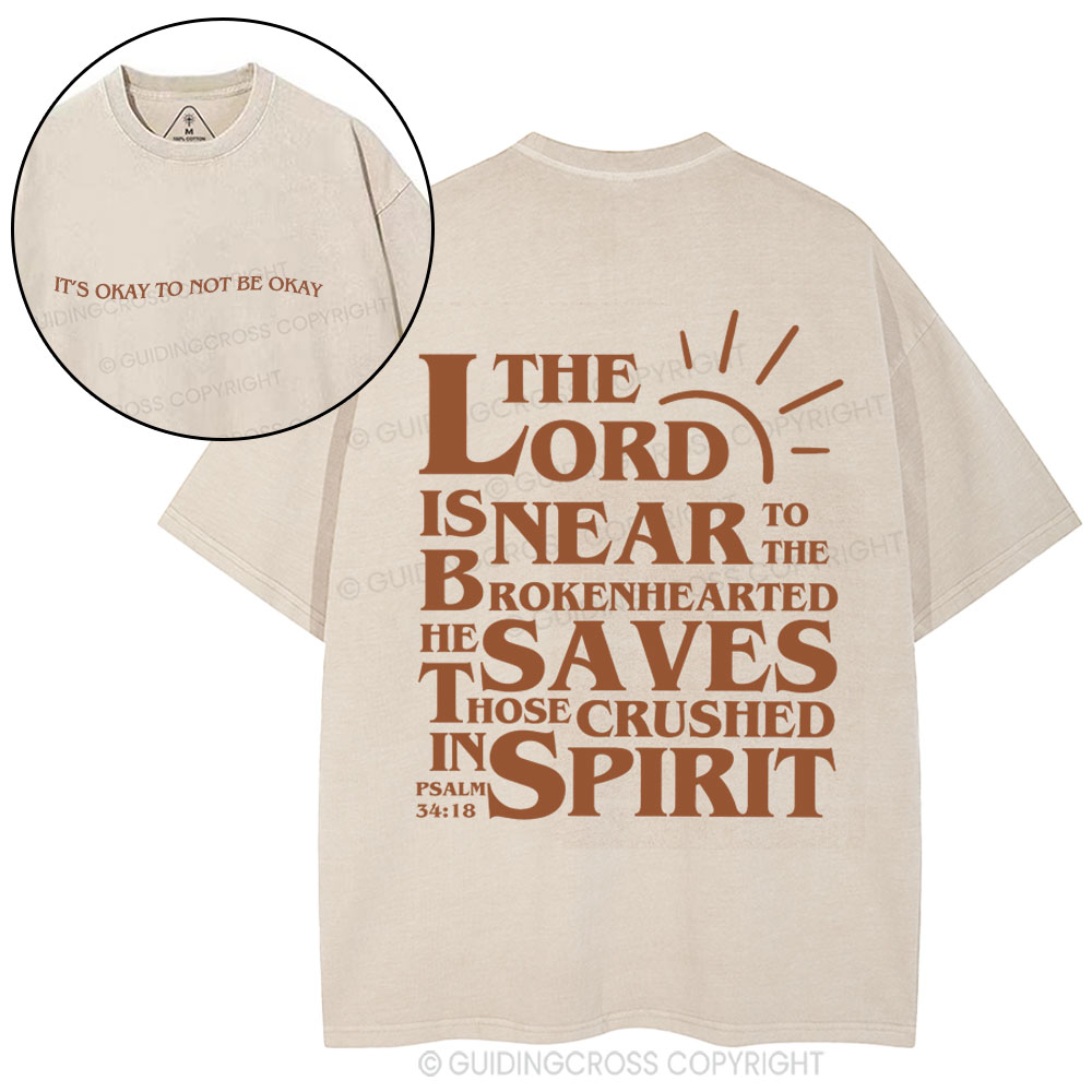 It's Okay To Not Be Okay Christian Washed T-Shirt