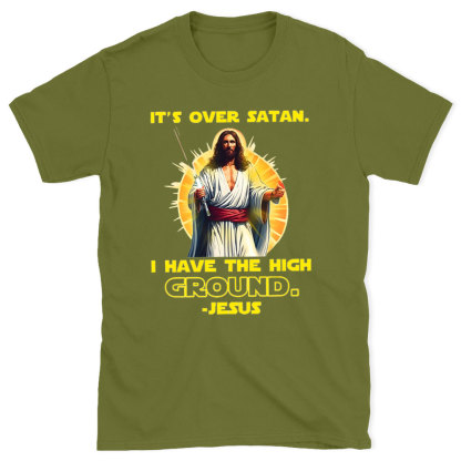 It's Over Satan Christian Washed T-Shirt