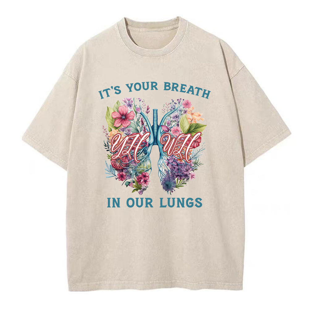 し*う様 BREATH Tシャツ It's Your Breath In Our Lungs Christian Washed T-Shirt Sale