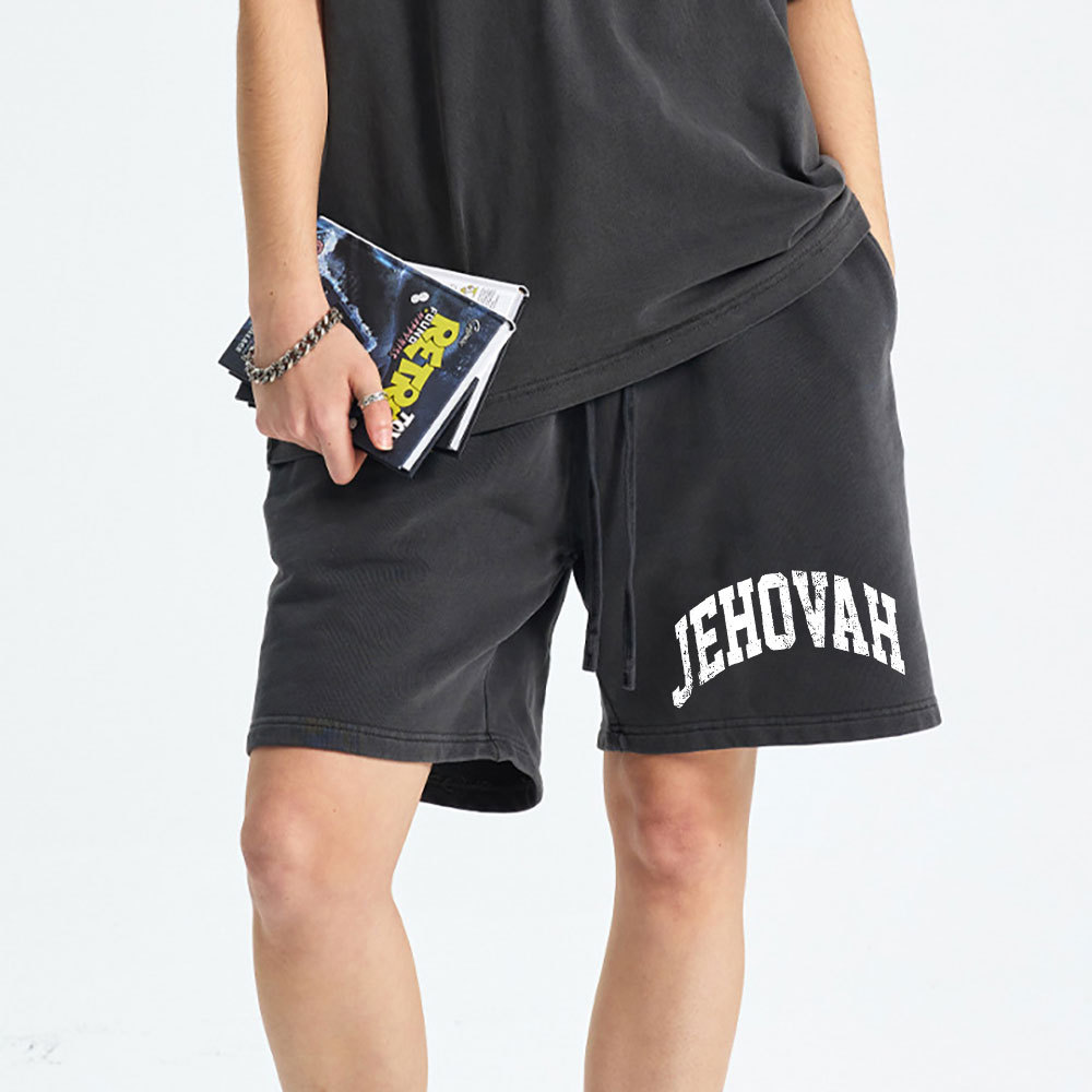 JEHOVAH Christian Washed Shorts
