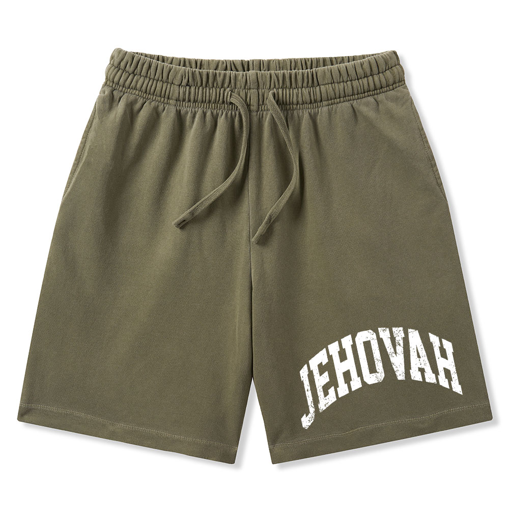 JEHOVAH Christian Washed Shorts