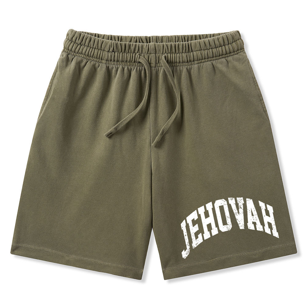 JEHOVAH Christian Washed Shorts