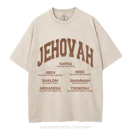 JEHOVAH Christian Washed T-Shirt