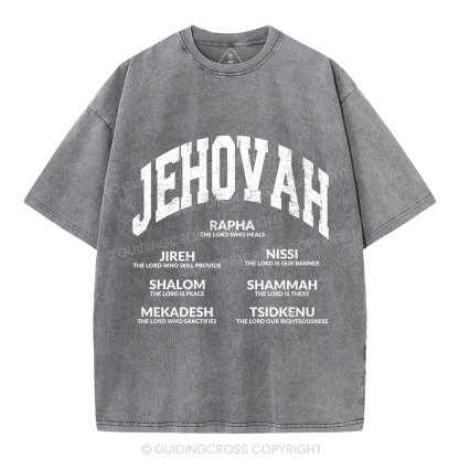 JEHOVAH Christian Washed T-Shirt