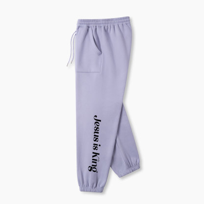 Jesus Is King Christian Fleece Sweatpants
