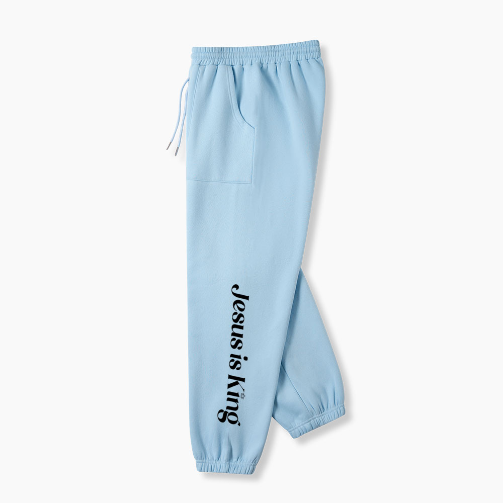 Jesus Is King Christian Fleece Sweatpants