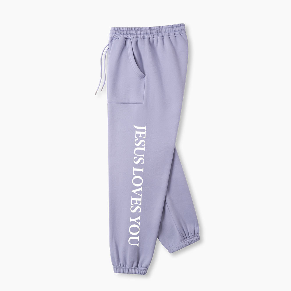Jesus Loves You Christian Fleece Sweatpants