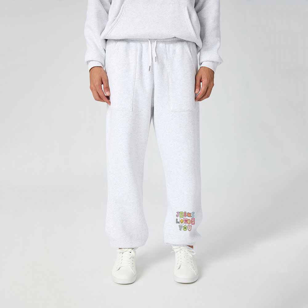 Jesus Loves You Christian Fleece Sweatpants