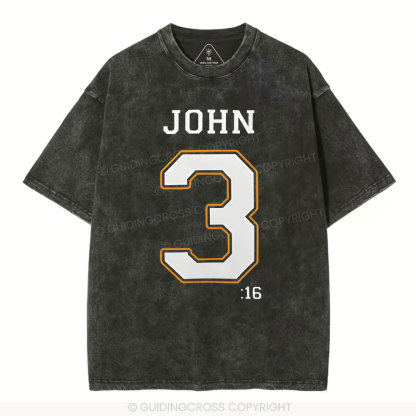 JOHN 3 Christian Washed T-Shirt