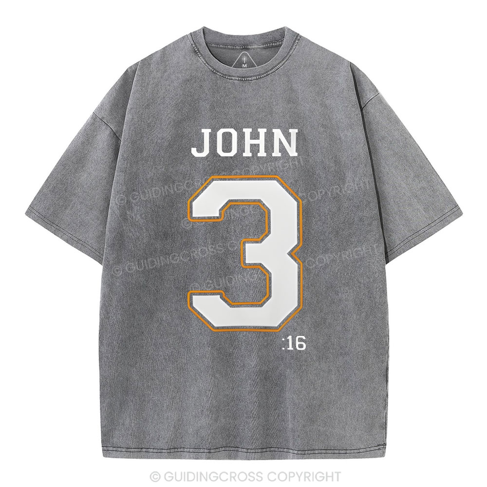 JOHN 3 Christian Washed T-Shirt
