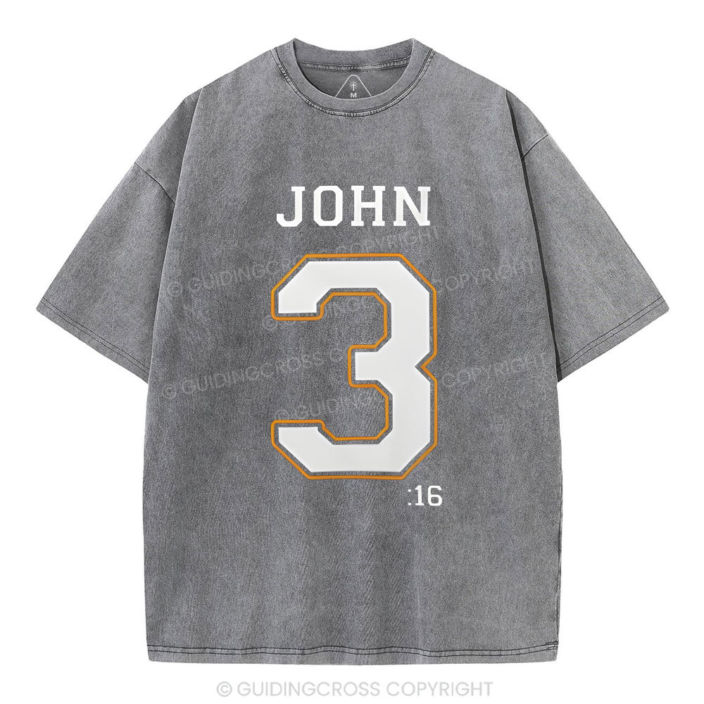 JOHN 3 Christian Washed T-Shirt
