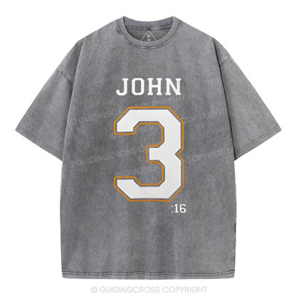 JOHN 3 Christian Washed T-Shirt