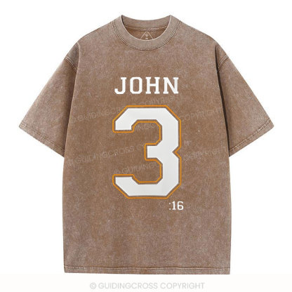 JOHN 3 Christian Washed T-Shirt
