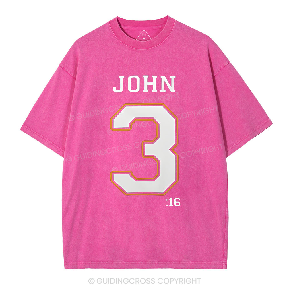 JOHN 3 Christian Washed T-Shirt