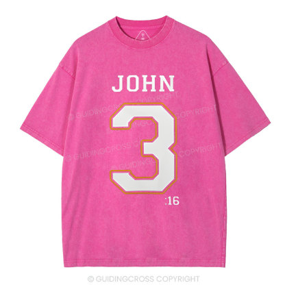 JOHN 3 Christian Washed T-Shirt