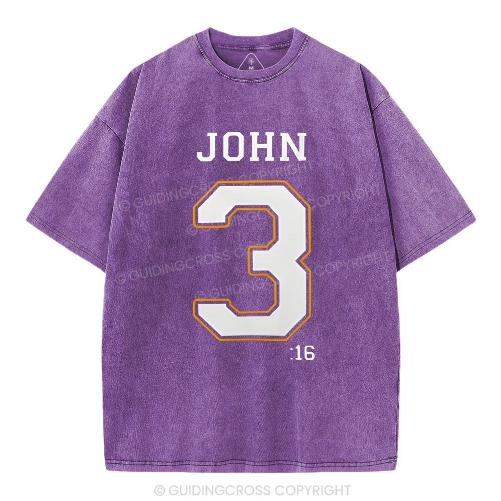 JOHN 3 Christian Washed T-Shirt