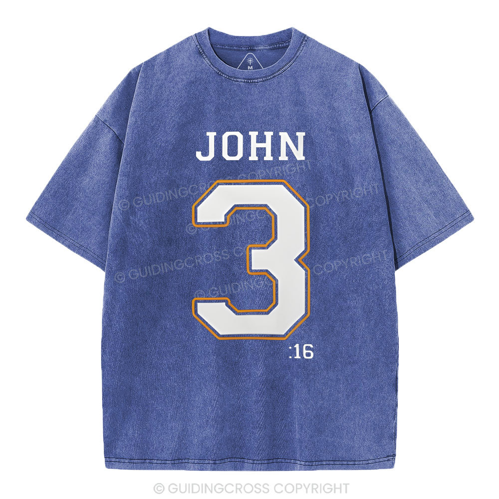 JOHN 3 Christian Washed T-Shirt