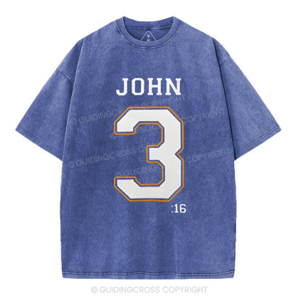 JOHN 3 Christian Washed T-Shirt