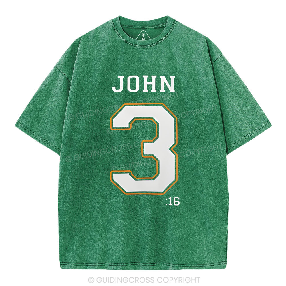 JOHN 3 Christian Washed T-Shirt