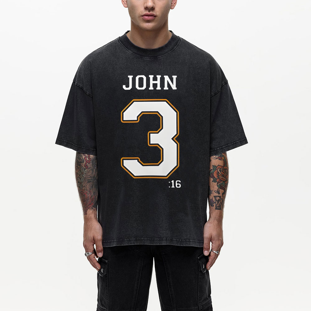 JOHN 3 Christian Washed T-Shirt