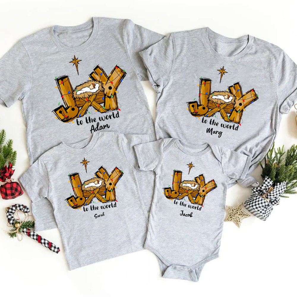 A Thrill Of Hope The Weary World Rejoice Christmas Family Matching Shirts Sale - GuidingCross