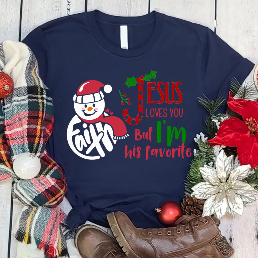 Jeses Loves You Faith Snowman Christian T-Shirt