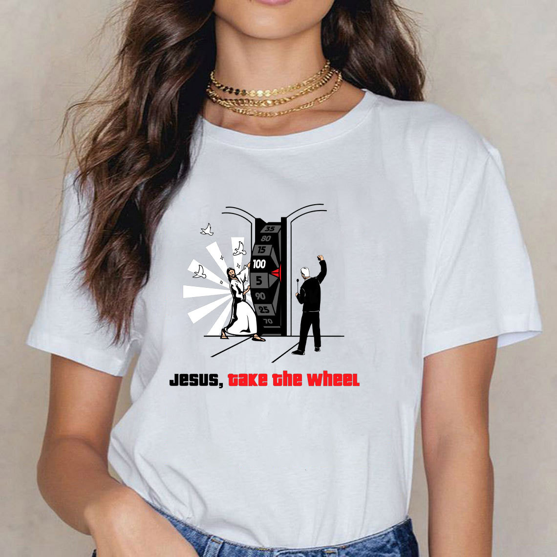 Jesus, Take The Wheel Christian T-Shirt