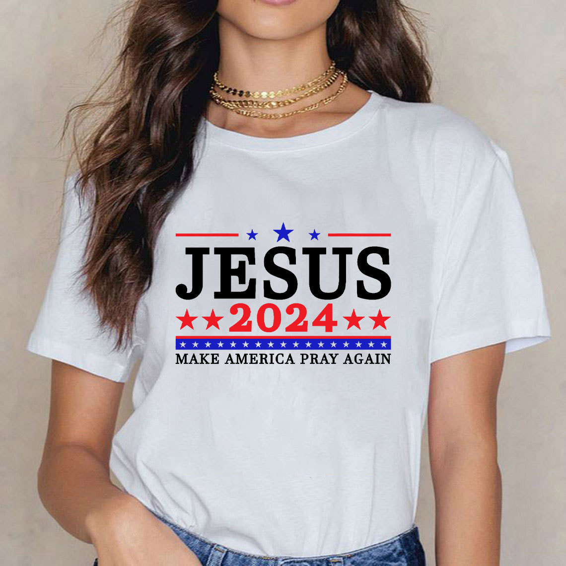 Jesus 2024 Make America Pray Again Christian T-Shirt