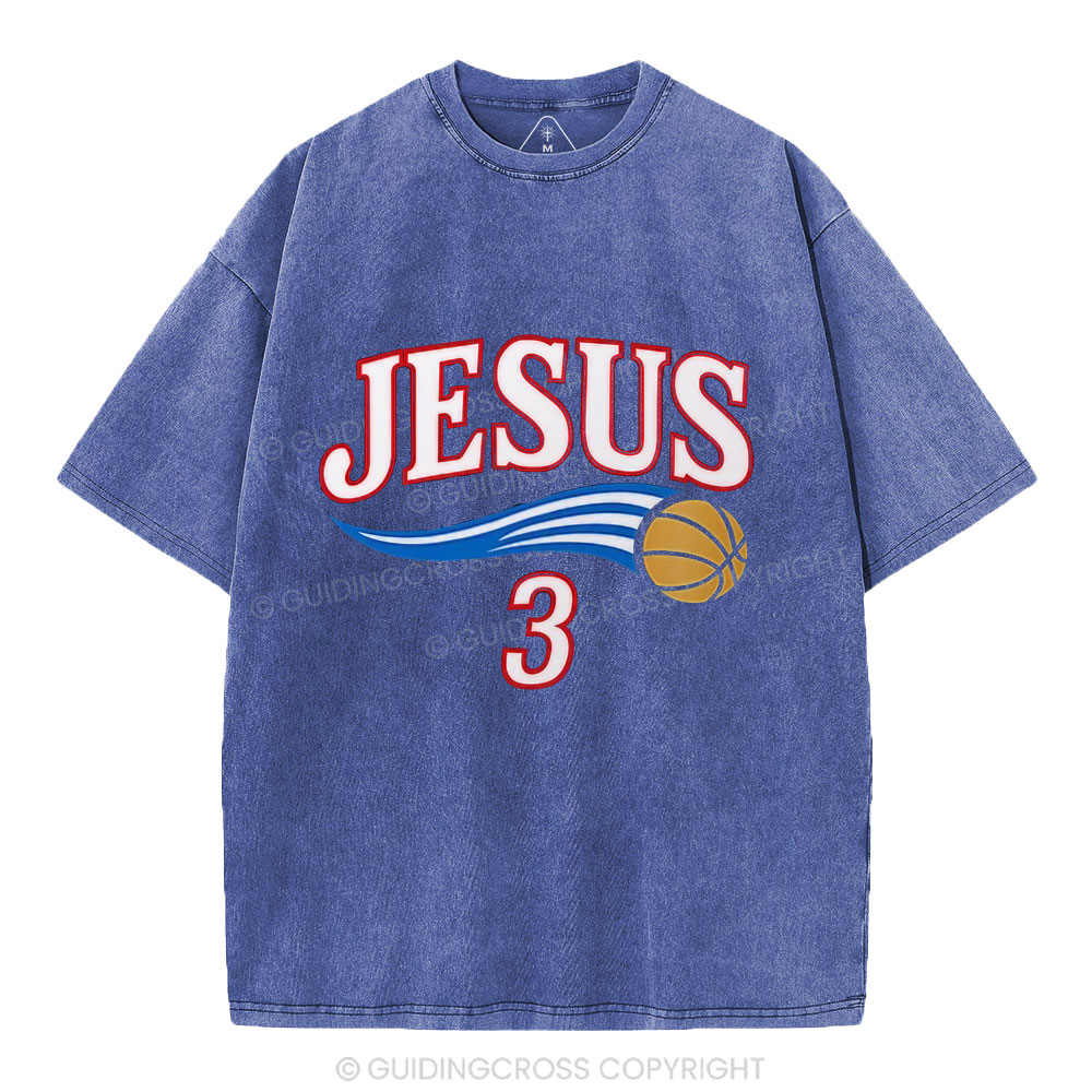 Jesus 3 Christian Washed T-Shirt