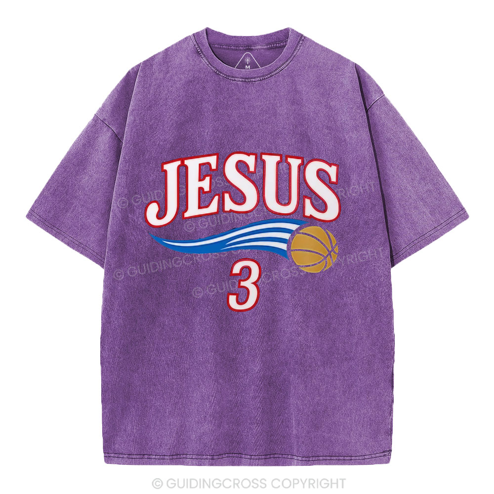 Jesus 3 Christian Washed T-Shirt