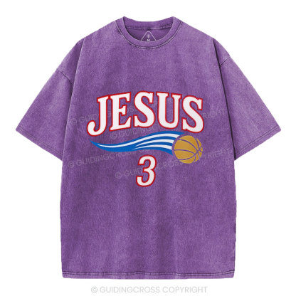 Jesus 3 Christian Washed T-Shirt