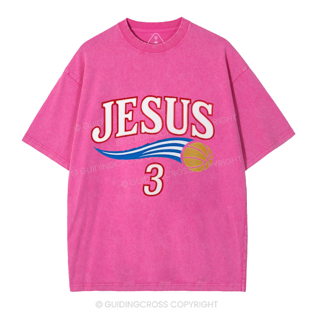 Jesus 3 Christian Washed T-Shirt