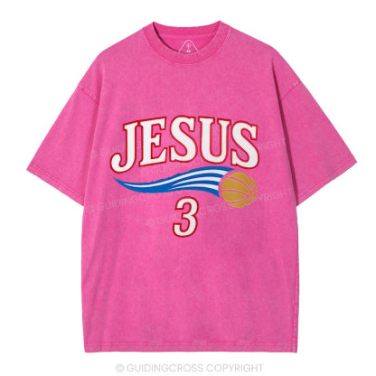 Jesus 3 Christian Washed T-Shirt