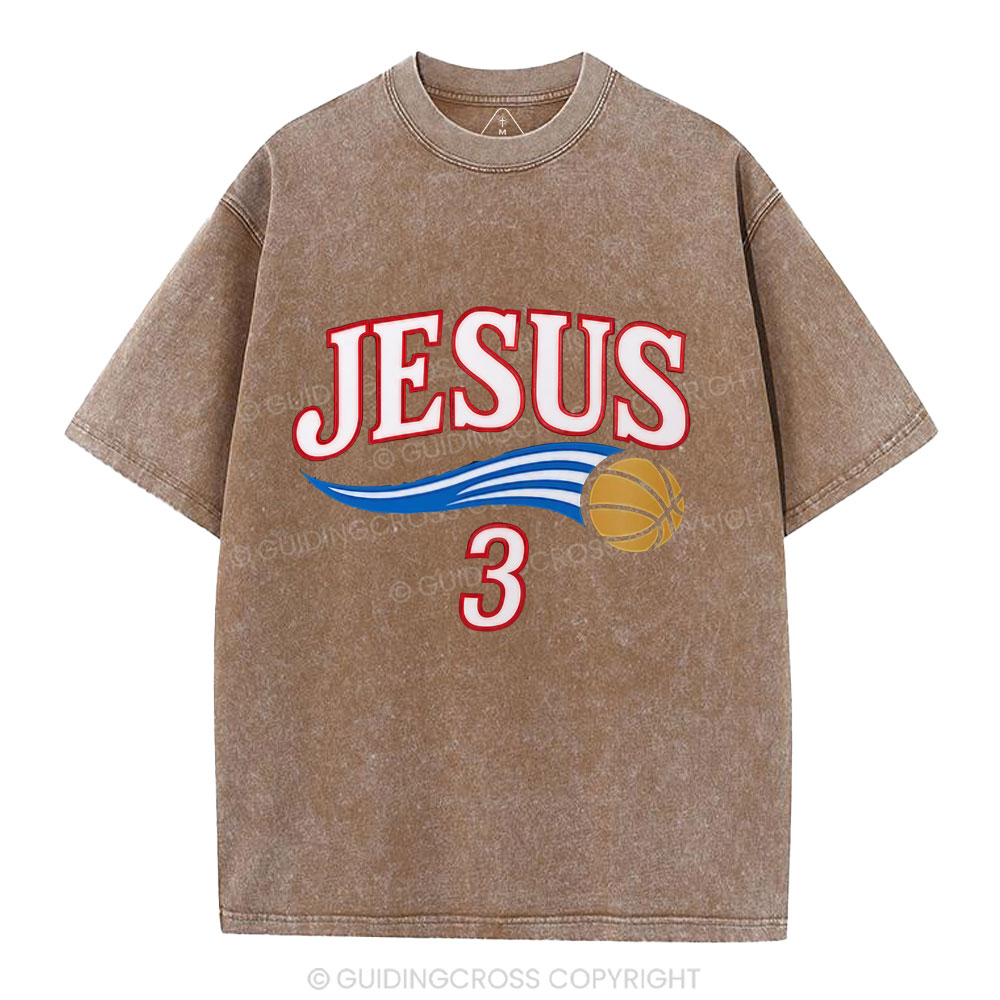 Jesus 3 Christian Washed T-Shirt
