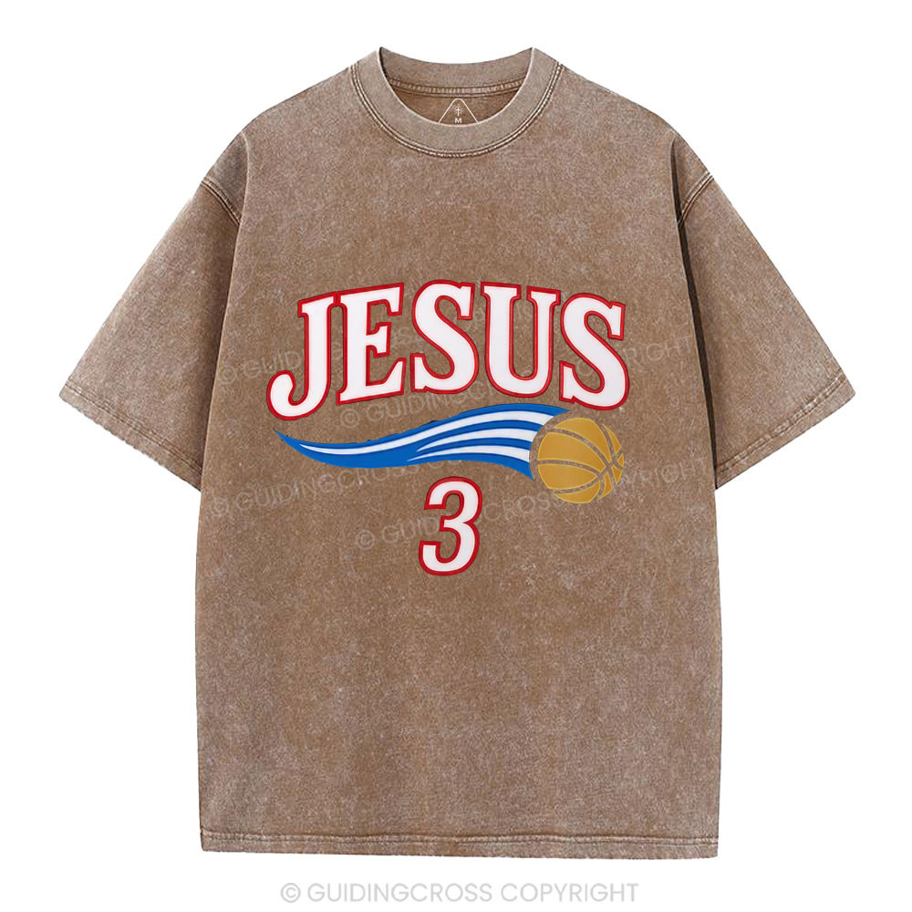 Jesus 3 Christian Washed T-Shirt