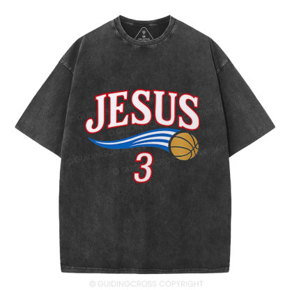 Jesus 3 Christian Washed T-Shirt