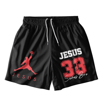 Jesus 33 Christian Mesh Shorts