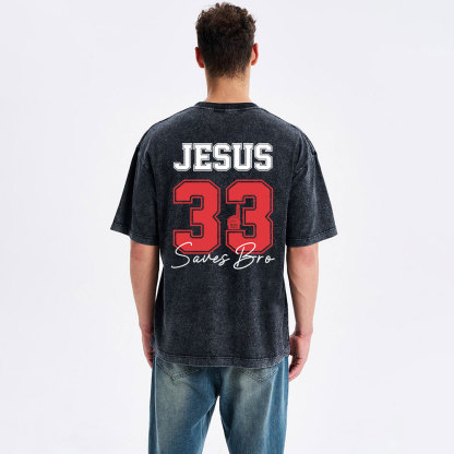 Jesus 33 Christian Washed T-Shirt
