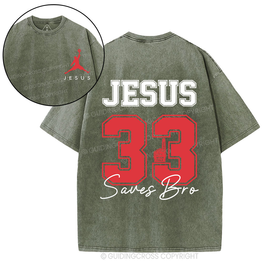 Jesus 33 Christian Washed T-Shirt