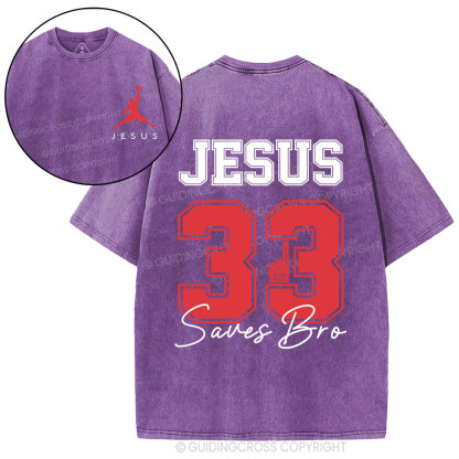 Jesus 33 Christian Washed T-Shirt
