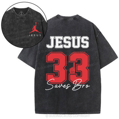Jesus 33 Christian Washed T-Shirt