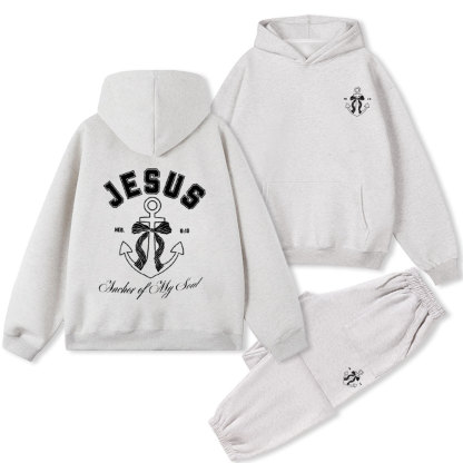 Jesus Anchor Of My Soul Christian Fleece Hoodie Set