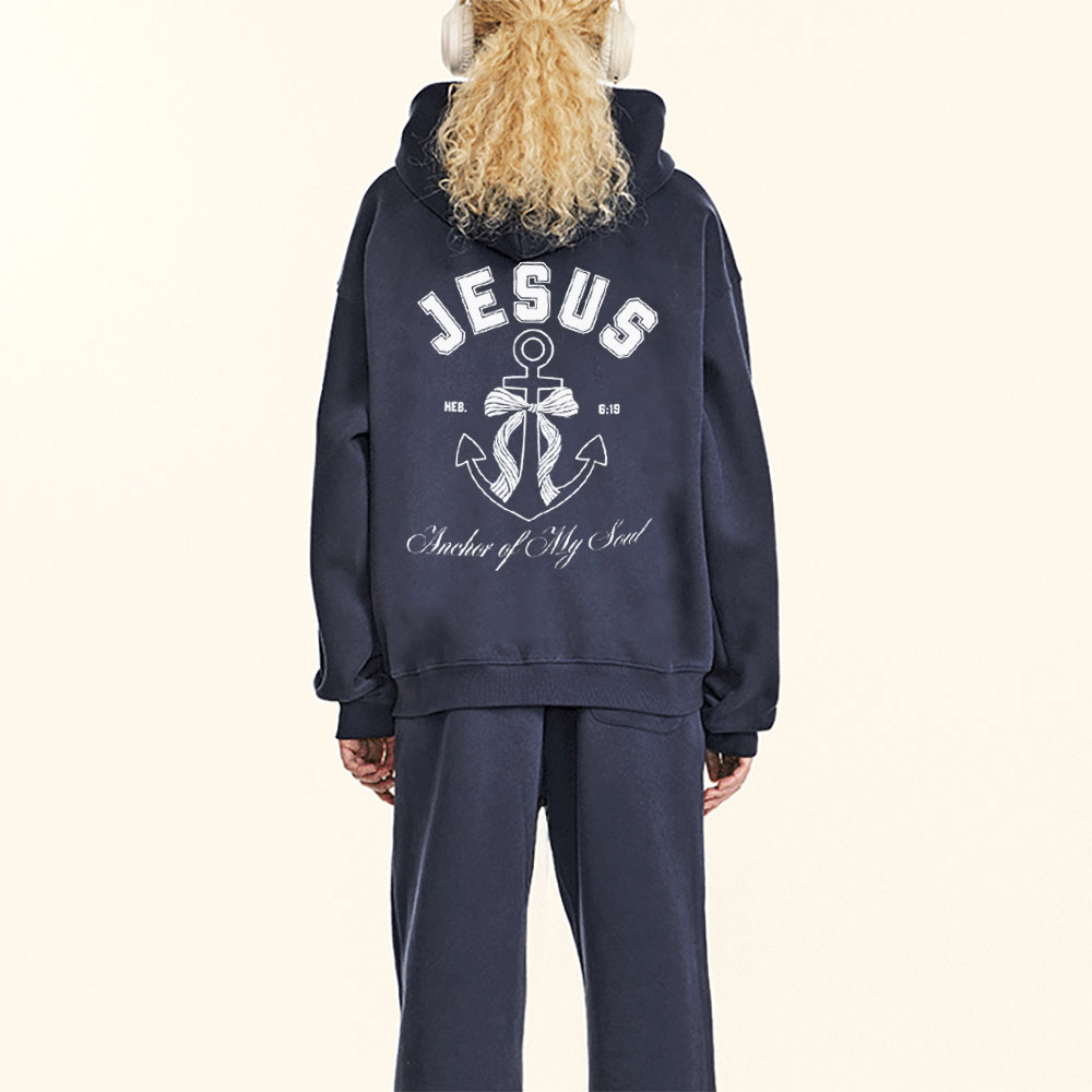 Jesus Anchor Of My Soul Christian Fleece Hoodie Set