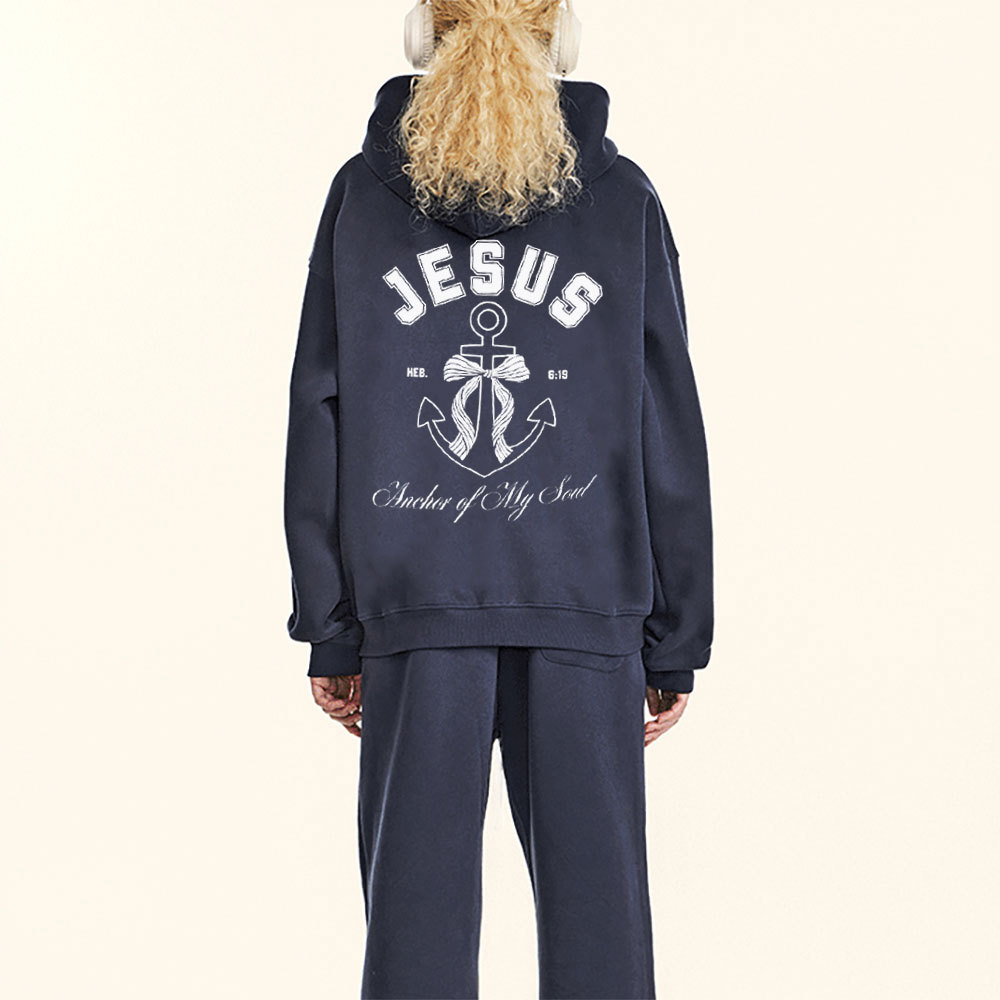 Jesus Anchor Of My Soul Christian Fleece Hoodie Set