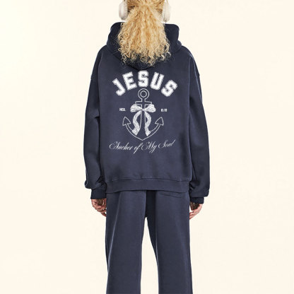 Jesus Anchor Of My Soul Christian Fleece Hoodie Set
