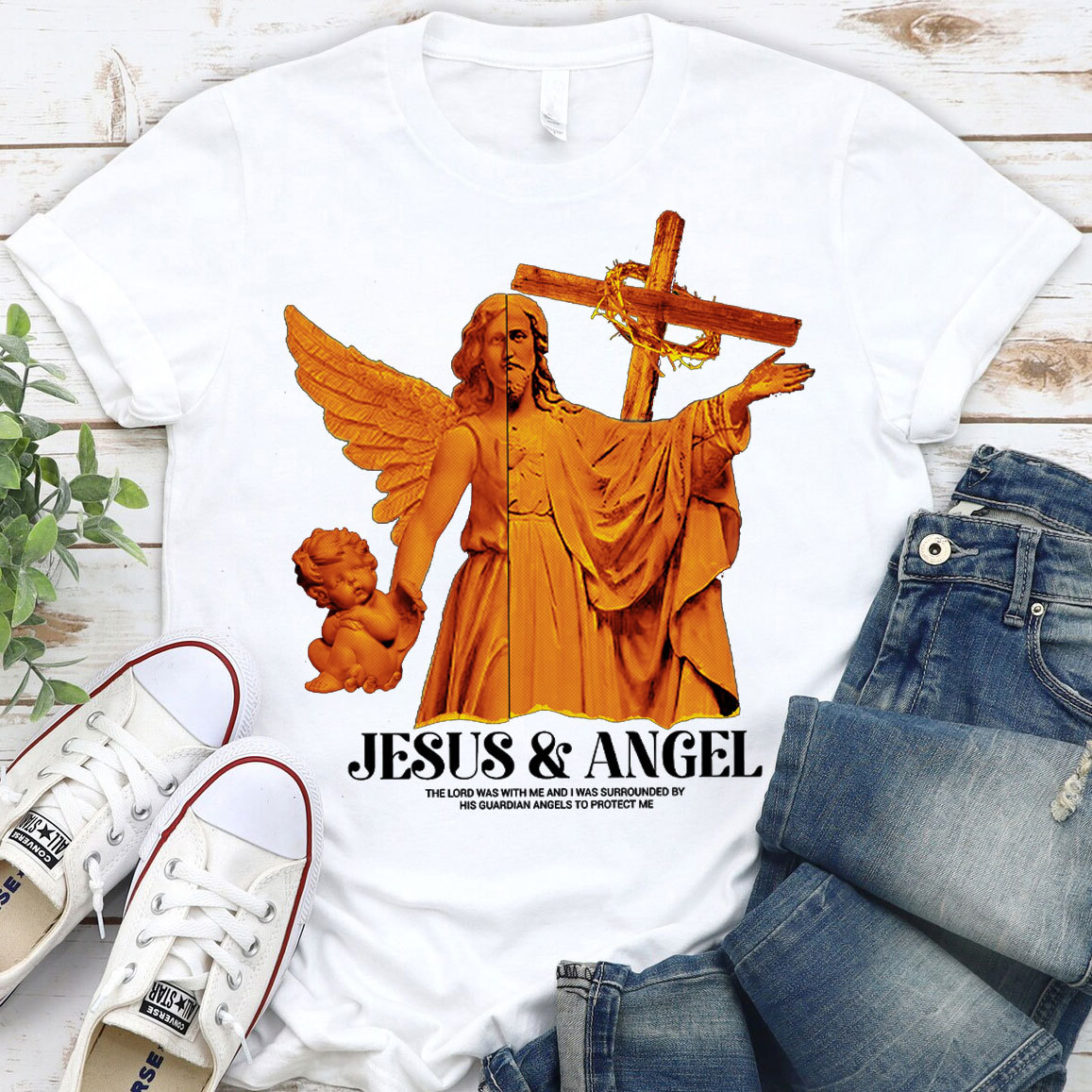 Jesus And Angel Christian T-Shirt